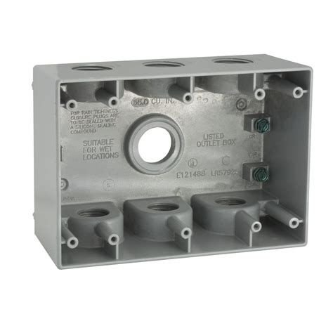 bell gray weatherproof electrical box 5390-0|BELL® 5390.